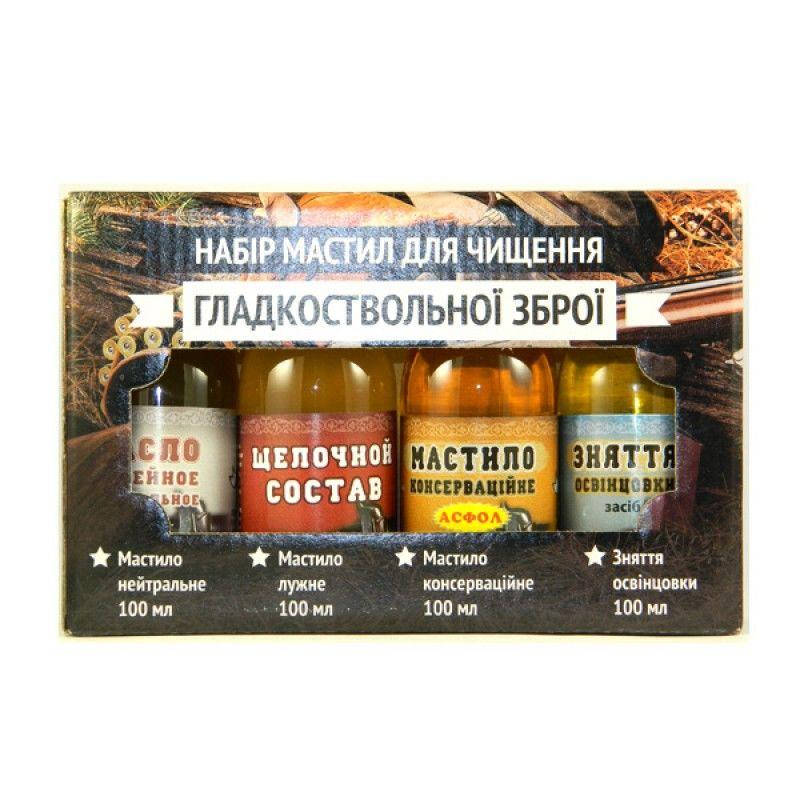 Набор масел Глухарь Гладкоствольное оружие (нейтральное, щелочное, консервация, освинцовка)
Набор масел Глухарь Гладкоствольное оружие (нейтральное, щелочное, консервация, освинцовка)