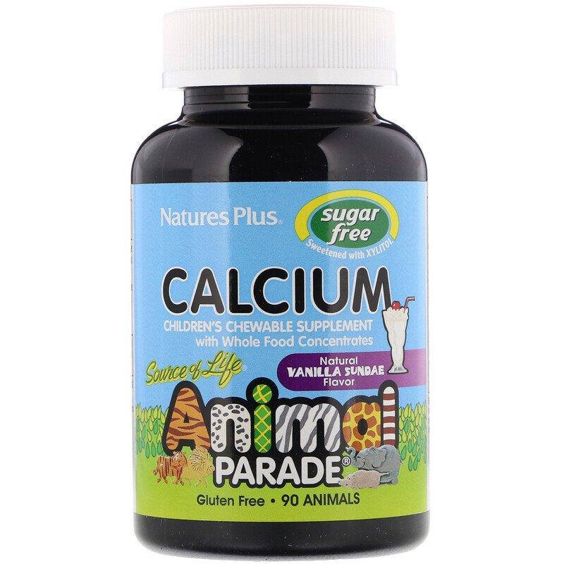 Nature's Plus, Source of Life, Animal Parade, кальций, без сахара, вкус ванильного мороженого, 90 таблеток
Nature's Plus, Source of Life, Animal Parade, кальций, без сахара, вкус ванильного мороженого, 90 таблеток