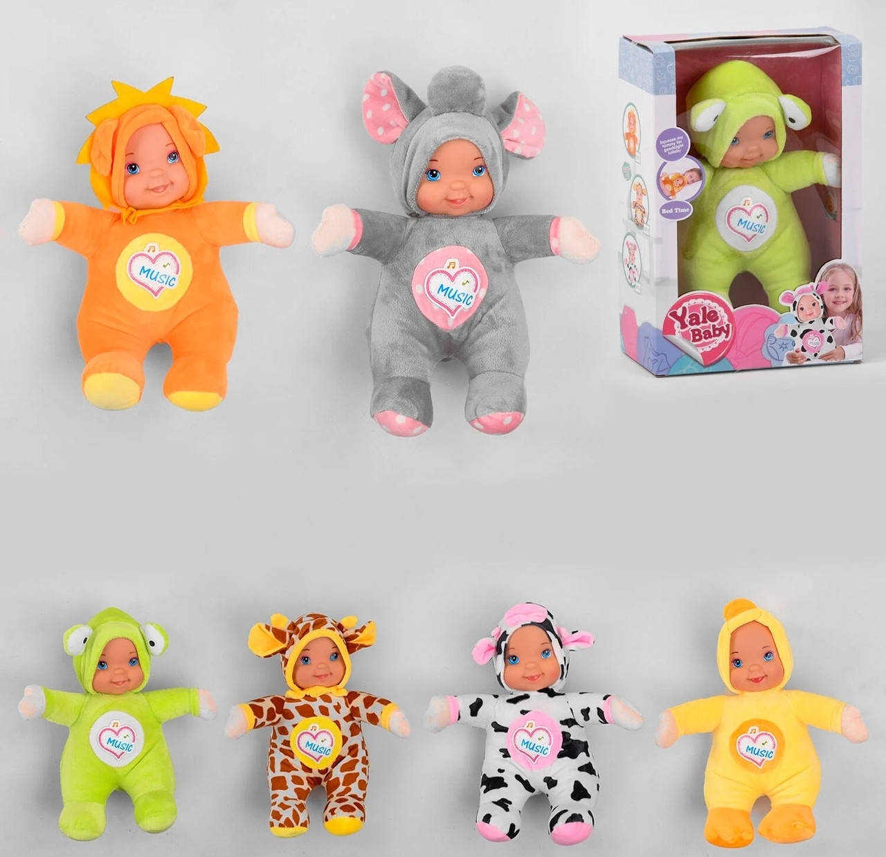 Пупс мягкотелый Yale Baby , подсветка, колыбельные мелодии, на батарейках к.831-1 /2/3/4
Пупс мягкотелый Yale Baby , подсветка, колыбельные мелодии, на батарейках к.831-1 /2/3/4
