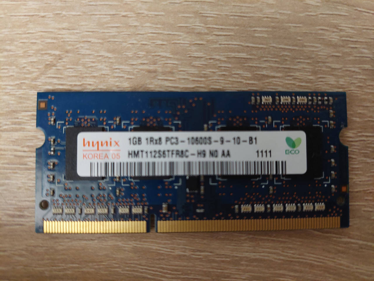 Оперативна пам'ять для ноутбука SODIMM Hynix DDR3 1Gb 1333MHz PC3-10600S-9-10-B1 (HMT112S6TFR8C-H9) Б/У
Оперативна пам'ять для ноутбука SODIMM Hynix DDR3 1Gb 1333MHz PC3-10600S-9-10-B1 (HMT112S6TFR8C-H9) Б/У