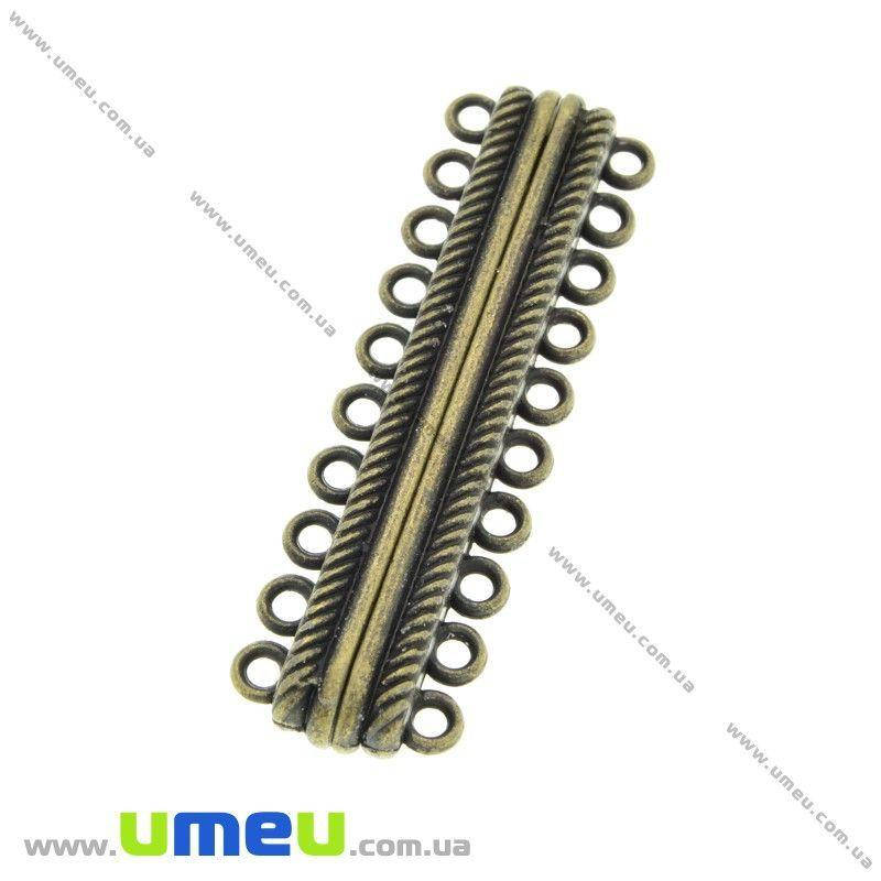 Замок магнитный на 10 нитей, Античная бронза, 48х14х7,5 мм, 1 шт (ZAM-024238)
Замок магнитный на 10 нитей, Античная бронза, 48х14х7,5 мм, 1 шт (ZAM-024238)