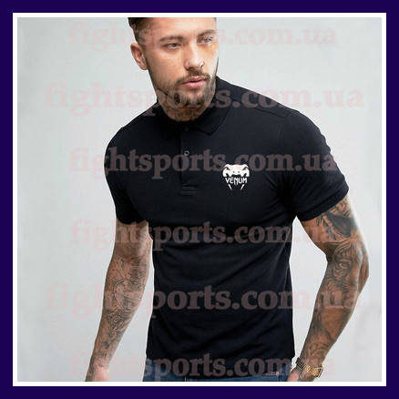 Мужская Футболка Поло VENUM BLACK "В стиле" 
Мужская Футболка Поло VENUM BLACK "В стиле"