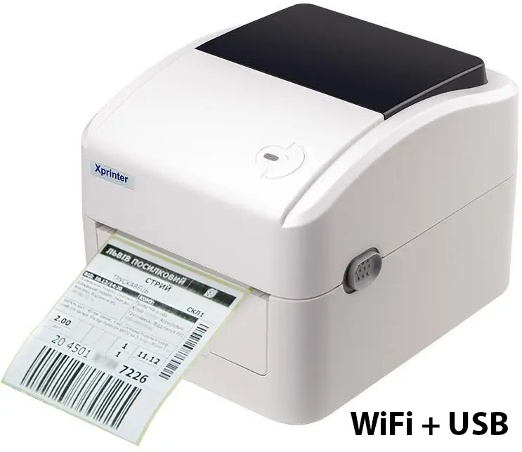 Термопринтер Xprinter XP-420B принтер этикеток, наклеек и штрих-кодов 108мм Wi-Fi + USB для Новой почты
Термопринтер Xprinter XP-420B принтер этикеток, наклеек и штрих-кодов 108мм Wi-Fi + USB для Новой почты