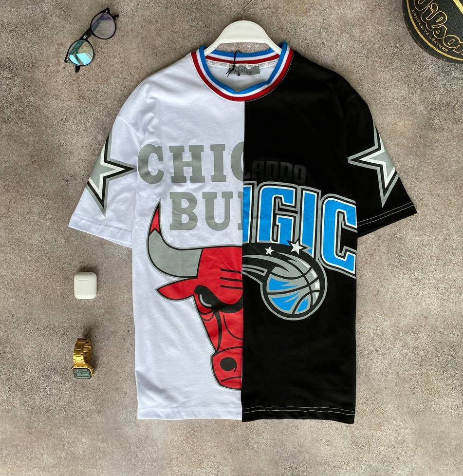 Мужская футболка оверсайз Chicago Bulls летняя хлопок черно белая Турция. Живое фото
Мужская футболка оверсайз Chicago Bulls летняя хлопок черно белая Турция. Живое фото