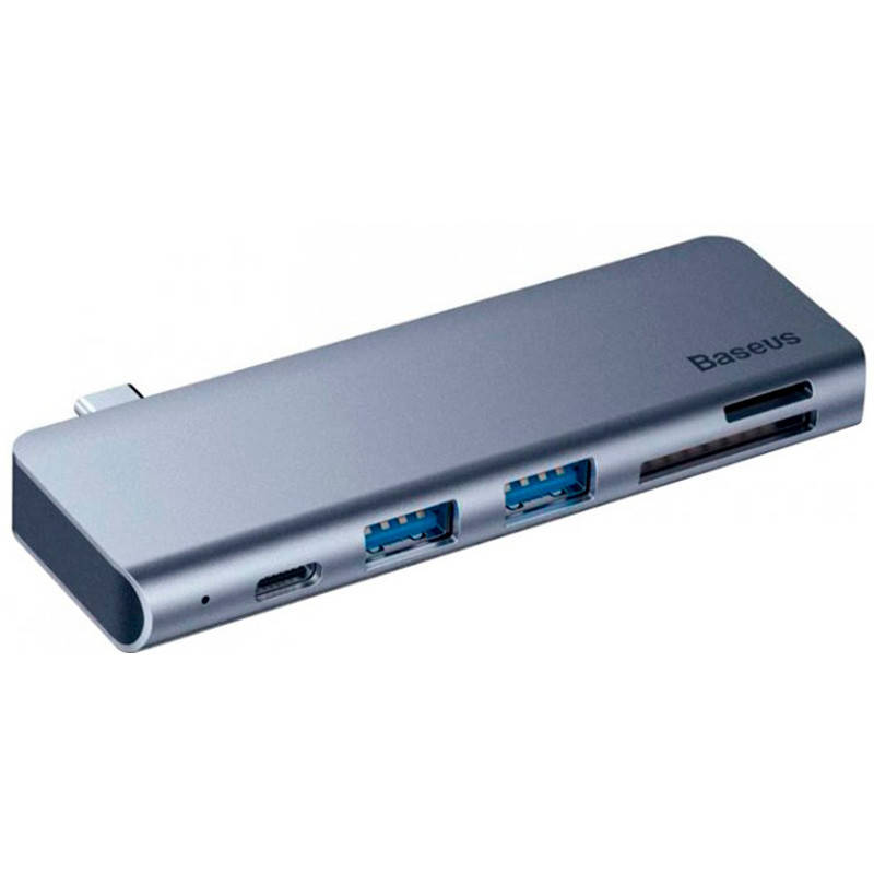HUB адаптер Baseus Harmonica 5-in-1 2хUSB 3.0/Type-C/microSD/SD переходник хаб 
HUB адаптер Baseus Harmonica 5-in-1 2хUSB 3.0/Type-C/microSD/SD переходник хаб