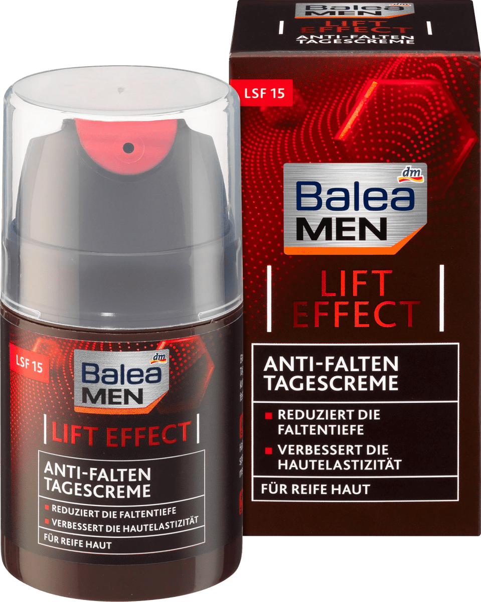 Дневной крем для лица Balea men Lift Effect Anti-Falten, 50 мл. 
Дневной крем для лица Balea men Lift Effect Anti-Falten, 50 мл.