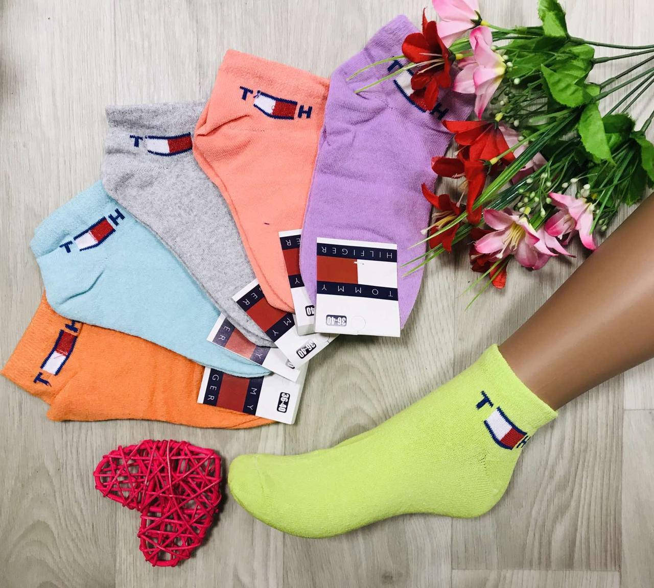 Женские укороченные носки Томми Хилфигер 36-40, Разные цвета