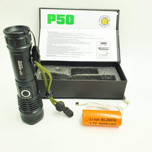 Фонарик ручной BL X 71 P50 26650 battery | Светодиодный фонарик | Ручной LED фонарик, Черный
Фонарик ручной BL X 71 P50 26650 battery | Светодиодный фонарик | Ручной LED фонарик, Черный