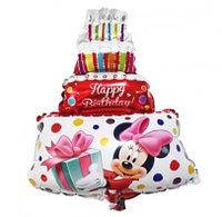 Фольгированный шар торт Мини и Микки Маус 85х60 см 
Фольгированный шар торт Мини и Микки Маус 85х60 см