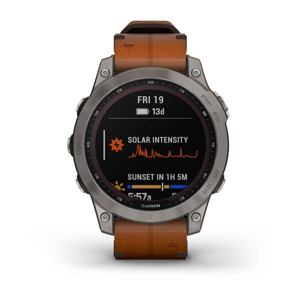 Смарт-годинник Garmin Fenix 7 Sapphire Solar титановий сірий з коричневим шкіряним ремінцем
Смарт-годинник Garmin Fenix 7 Sapphire Solar титановий сірий з коричневим шкіряним ремінцем