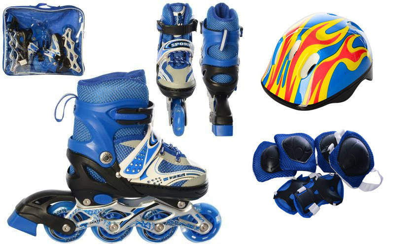 Роликовые коньки раздвижные Sport in-line-skates размер 31-34 с шлемом и защитой Синие (12100/34), Синий
Роликовые коньки раздвижные Sport in-line-skates размер 31-34 с шлемом и защитой Синие (12100/34), Синий