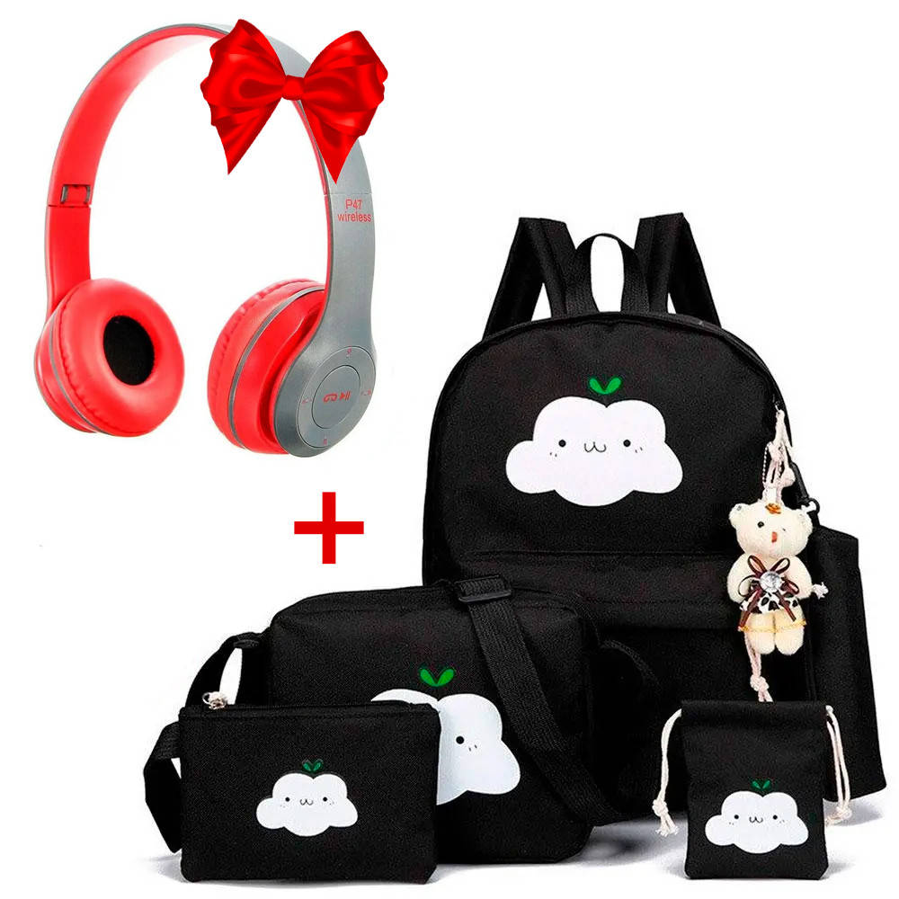 Набор школьный 5 в 1: Рюкзак, сумка, пенал, косметичка, мешочек + Подарок Беспроводные Bluetooth наушники P47
Набор школьный 5 в 1: Рюкзак, сумка, пенал, косметичка, мешочек + Подарок Беспроводные Bluetooth наушники P47