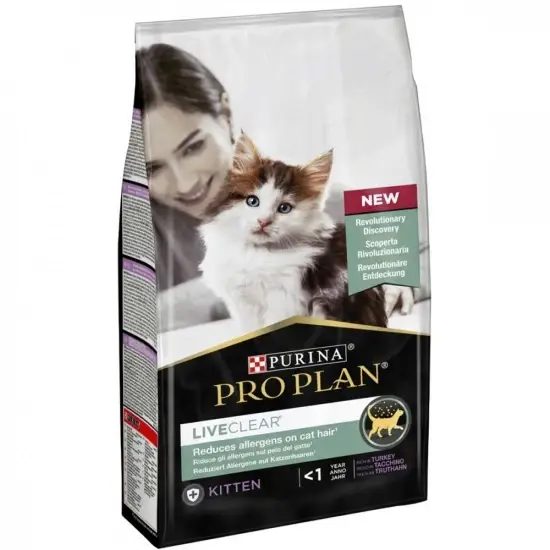 ProPlan LiveClear Kitten Сухой корм для котят, кормящих, беременных и активных кошек с индейкой 1.4кг
ProPlan LiveClear Kitten Сухой корм для котят, кормящих, беременных и активных кошек с индейкой 1.4кг