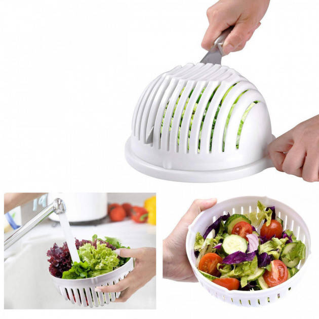 Салатница овощерезка чаша для нарезки овощей и салатов Salad Cutter Bowl 3в1 149959, Белый
Салатница овощерезка чаша для нарезки овощей и салатов Salad Cutter Bowl 3в1 149959, Белый