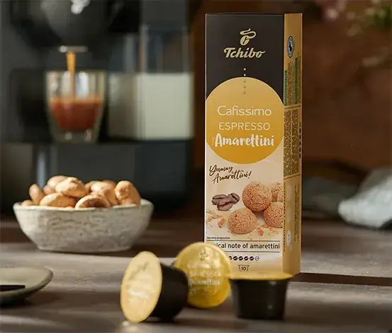 Кофе в капсулах Caffitaly Tchibo Cafissimo Flavoured Espresso Amarettini (Limited Edition) 
Кофе в капсулах Caffitaly Tchibo Cafissimo Flavoured Espresso Amarettini (Limited Edition)