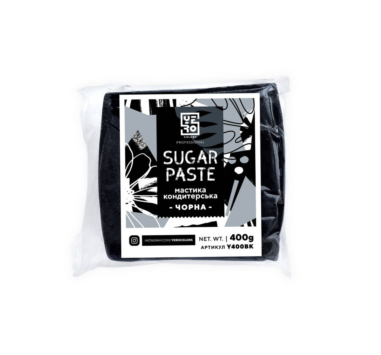 Универсальная мастика черная 400 г, YERO Colors 
Универсальная мастика черная 400 г, YERO Colors