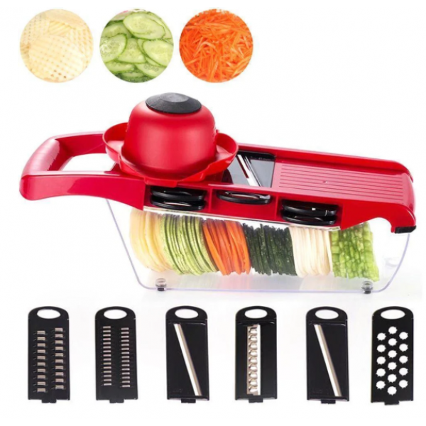 Овощерезка для овощей и фруктов Mandoline Slicer 6 in 1 c контейнером, слайсер + ПОДАРОК ножницы - 200514, Красный
Овощерезка для овощей и фруктов Mandoline Slicer 6 in 1 c контейнером, слайсер + ПОДАРОК ножницы - 200514, Красный