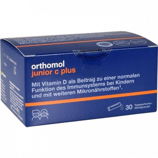 ORTHOMOL Junior C plus (ОРТОМОЛ Джуніор З Плюс) - зміцнення імунітету дитини (гранули, малина-лайм)
ORTHOMOL Junior C plus (ОРТОМОЛ Джуніор З Плюс) - зміцнення імунітету дитини (гранули, малина-лайм)