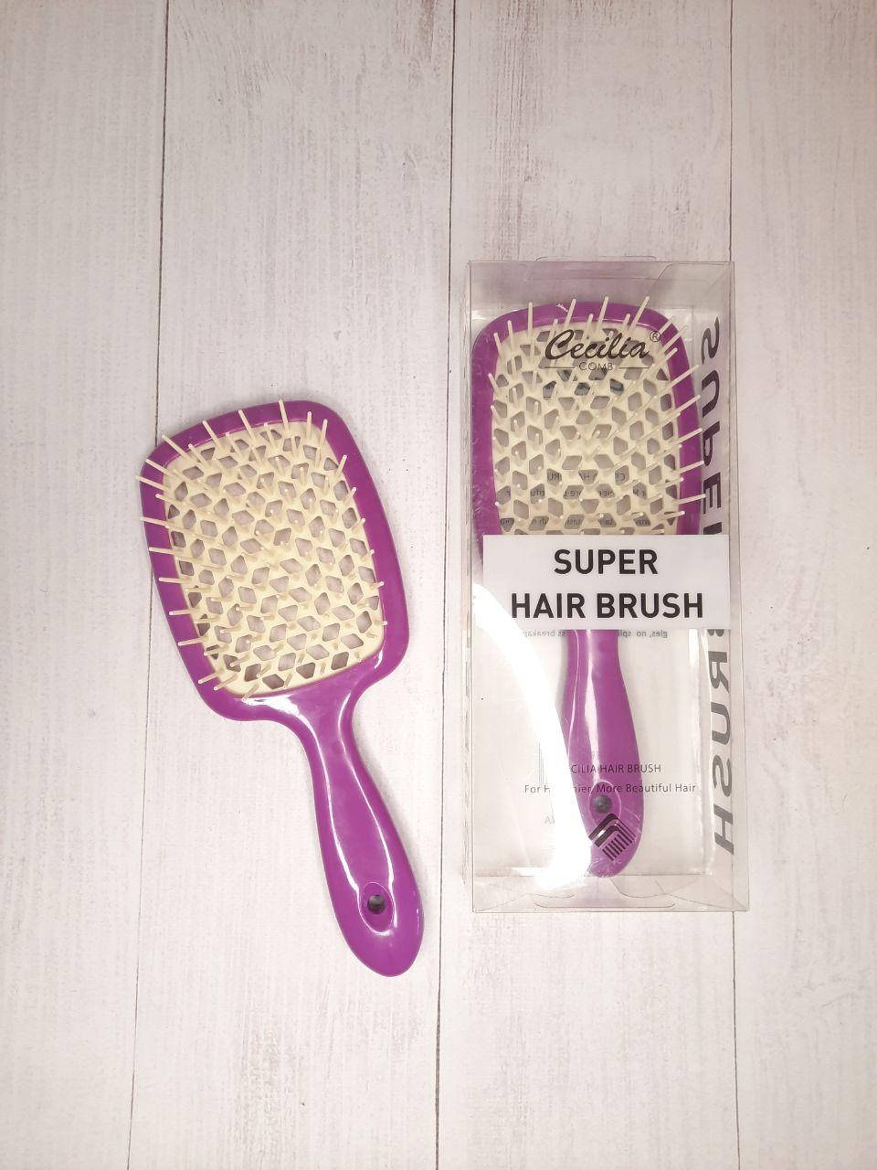 Пластиковая массажная расческа щетка Cecilia Super Hair Brush с нейлоновыми зубчиками Фиолетовый
Пластиковая массажная расческа щетка Cecilia Super Hair Brush с нейлоновыми зубчиками Фиолетовый