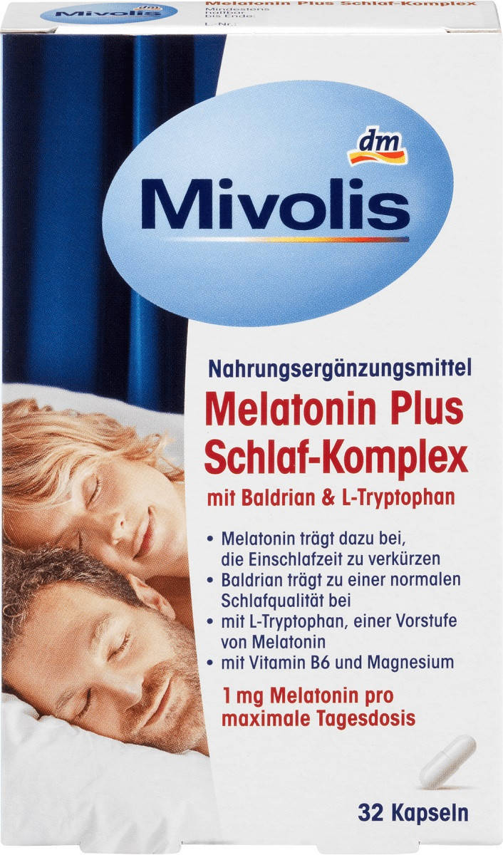 Mivolis Melatonin Plus Schlaf Komplex Комплекс для сна с мелатонином и валерианой, 32 шт.
Mivolis Melatonin Plus Schlaf Komplex Комплекс для сна с мелатонином и валерианой, 32 шт.