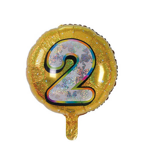Шар воздушный фольгированный "Цифра 2" (голограмма золото 18д/46см), Золотистый
Шар воздушный фольгированный "Цифра 2" (голограмма золото 18д/46см), Золотистый
