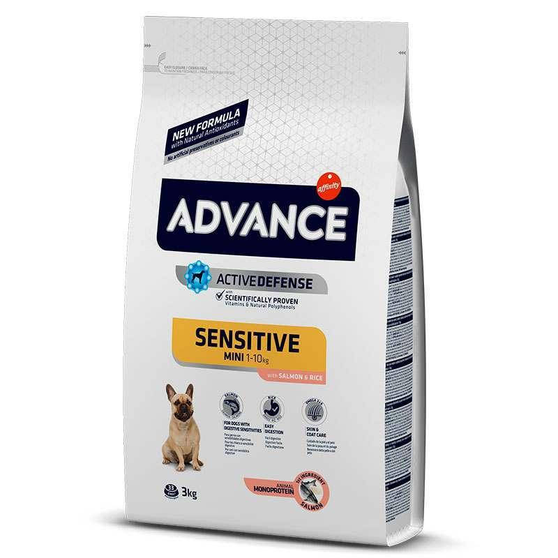 Advance Dog Sensitive Mini Salmon 3 кг - Сухой корм с лососем для взрослых собак маленьких пород с
Advance Dog Sensitive Mini Salmon 3 кг - Сухой корм с лососем для взрослых собак маленьких пород с