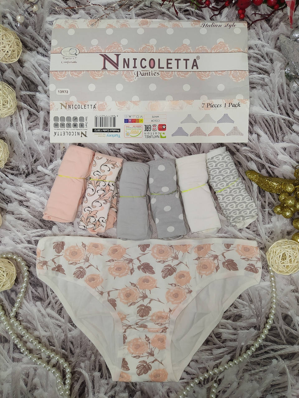 Набор женских трусиков XL-46 размер из 7 штук хлопок Турция Nicoletta 13972, Разные цвета
Набор женских трусиков XL-46 размер из 7 штук хлопок Турция Nicoletta 13972, Разные цвета