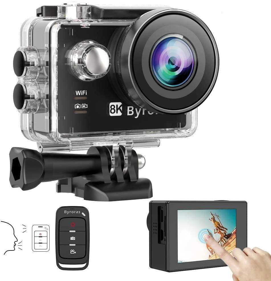 Екшн-камера Byroras з комплектами аксесуарів Вбудована 8K / 15fps 20-мегапіксельна спортивна камера з пультом
Екшн-камера Byroras з комплектами аксесуарів Вбудована 8K / 15fps 20-мегапіксельна спортивна камера з пультом