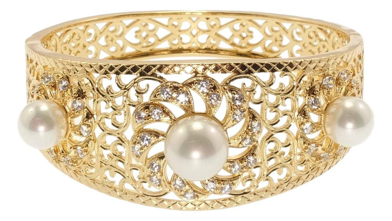 Браслет Xuping Позолота 18K "Широкий с ажурным резным узором и вставками циркония и жемчужин" ø 6см
Браслет Xuping Позолота 18K "Широкий с ажурным резным узором и вставками циркония и жемчужин" ø 6см