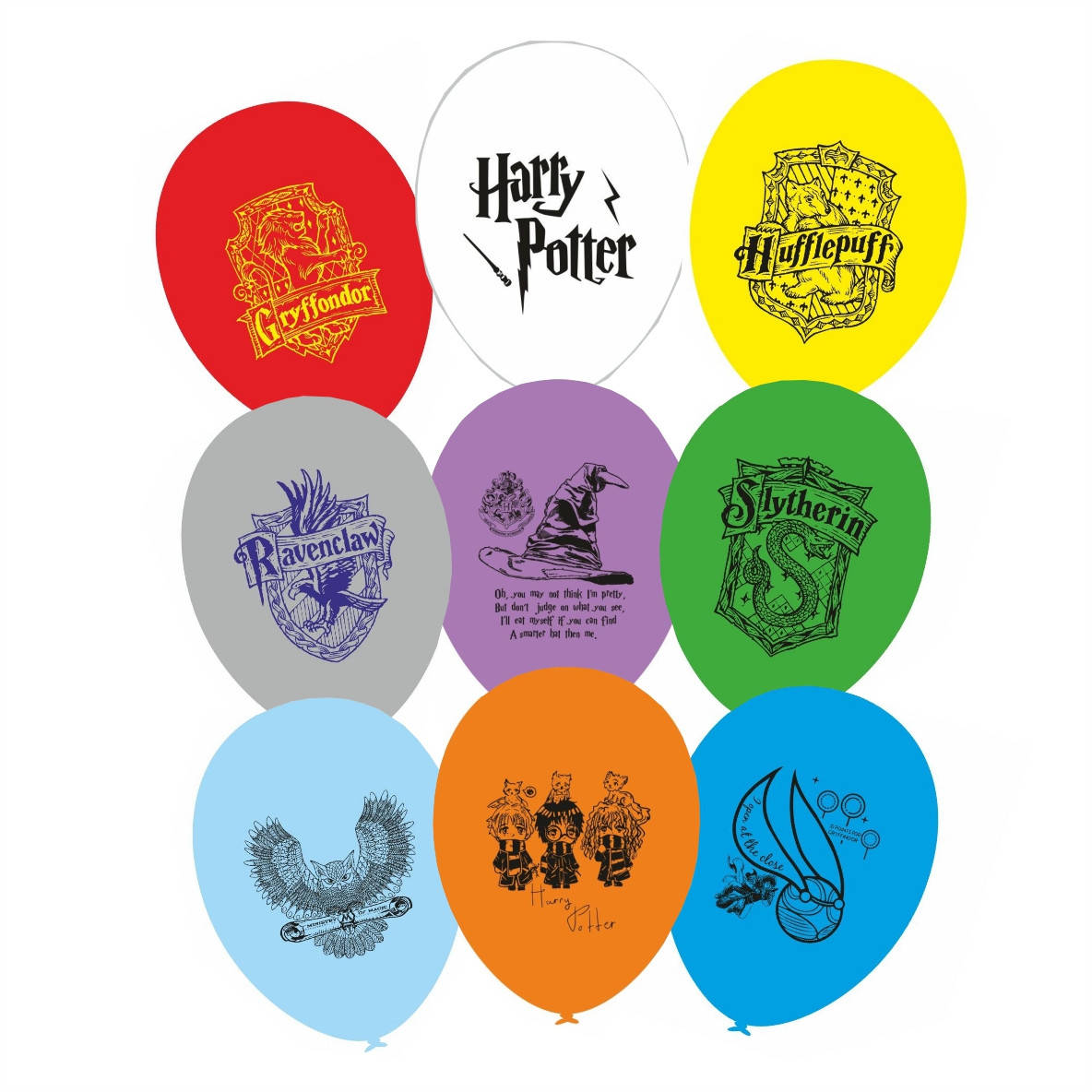Набор воздушных шаров с рисунком Гарри Поттер Harry Potter ассорти 9 рисунков BelBal 12" 30см ТМ Star Elit
Набор воздушных шаров с рисунком Гарри Поттер Harry Potter ассорти 9 рисунков BelBal 12" 30см ТМ Star Elit
