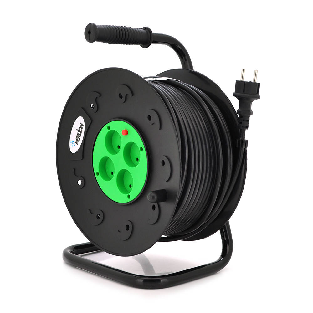 Подовжувач на котушці MERLION 2х2,5, 25 м, 16А, 220В, 4xSCHUKO socket, кабель нг-LS, теплове реле (захист від
Подовжувач на котушці MERLION 2х2,5, 25 м, 16А, 220В, 4xSCHUKO socket, кабель нг-LS, теплове реле (захист від