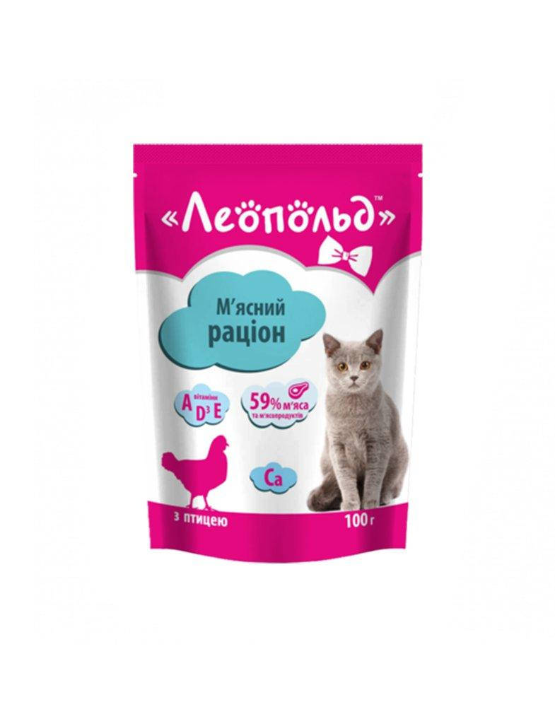 Леопольд Мясной рацион с птицей 100 г 
Леопольд Мясной рацион с птицей 100 г