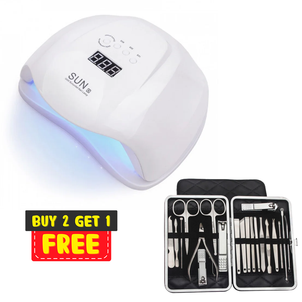 Лампа для маникюра UV Lamp SUN X 54 Вт + Подарок Набор для маникюра в футляре (20 предметов), Белый
Лампа для маникюра UV Lamp SUN X 54 Вт + Подарок Набор для маникюра в футляре (20 предметов), Белый