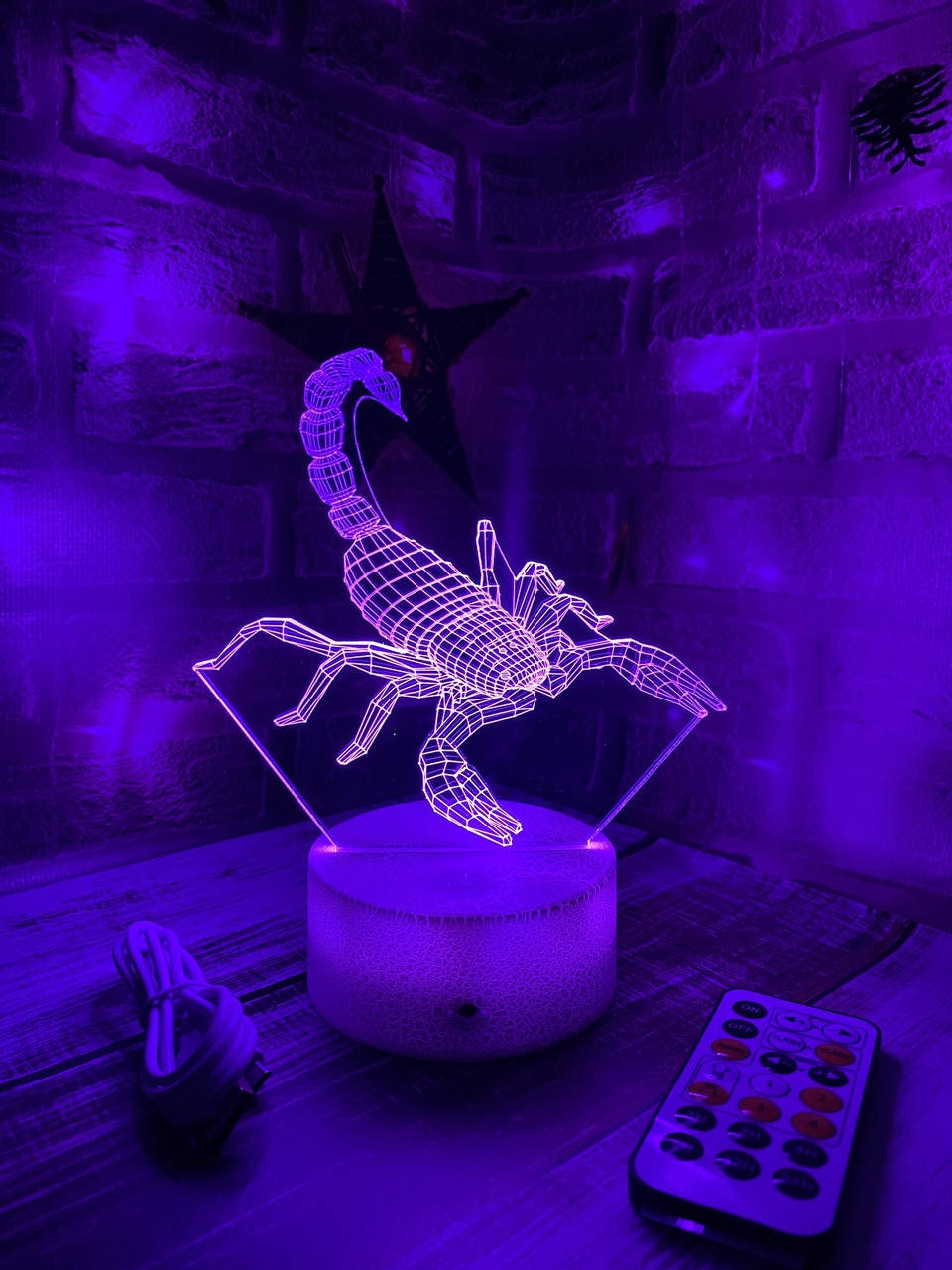 3d-лампа Скорпион, подарок для любителей экзотики,3D светильник или ночник,7 цветов и 4 режима, таймер, пульт, Разные цвета
3d-лампа Скорпион, подарок для любителей экзотики,3D светильник или ночник,7 цветов и 4 режима, таймер, пульт, Разные цвета