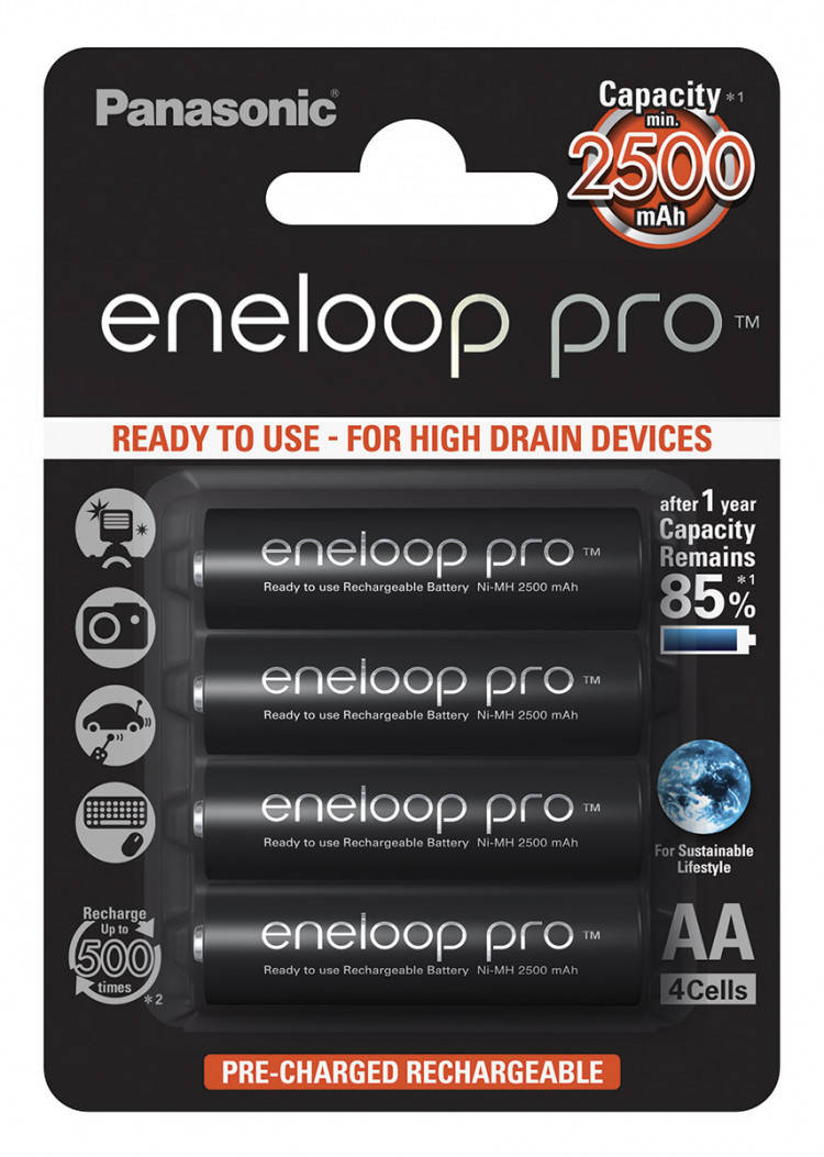 Аккумулятор PANASONIC Eneloop Pro AA 2500 mAh Ni-Mh 1.2v (BK-3HCDE) Пальчиковая батарея Japan, ПОШТУЧНО
Аккумулятор PANASONIC Eneloop Pro AA 2500 mAh Ni-Mh 1.2v (BK-3HCDE) Пальчиковая батарея Japan, ПОШТУЧНО