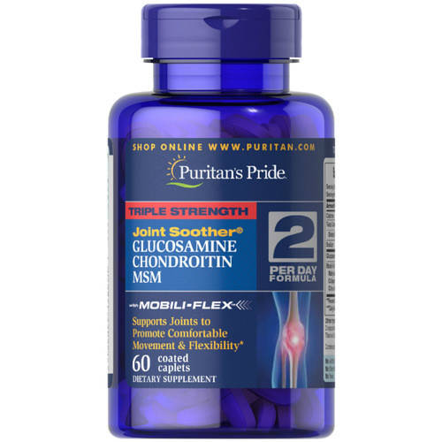 Для суставов и связок Puritan's Pride Triple Strength Joint Soother Glucosamine Chondroitin MSM 60 каплет
Для суставов и связок Puritan's Pride Triple Strength Joint Soother Glucosamine Chondroitin MSM 60 каплет