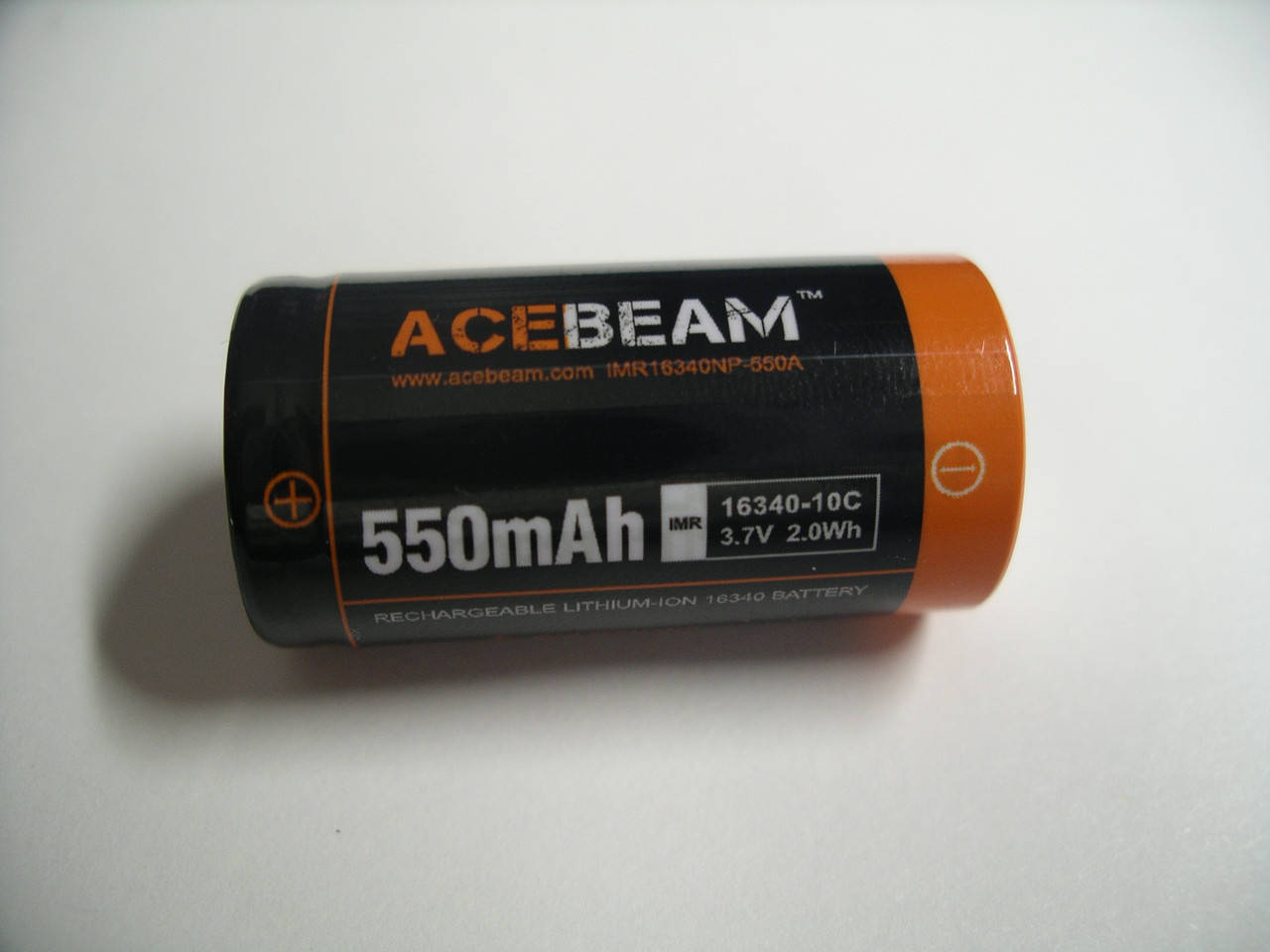 Аккумулятор Acebeam 16340 3,7 В 550 mAh, Черный 
Аккумулятор Acebeam 16340 3,7 В 550 mAh, Черный