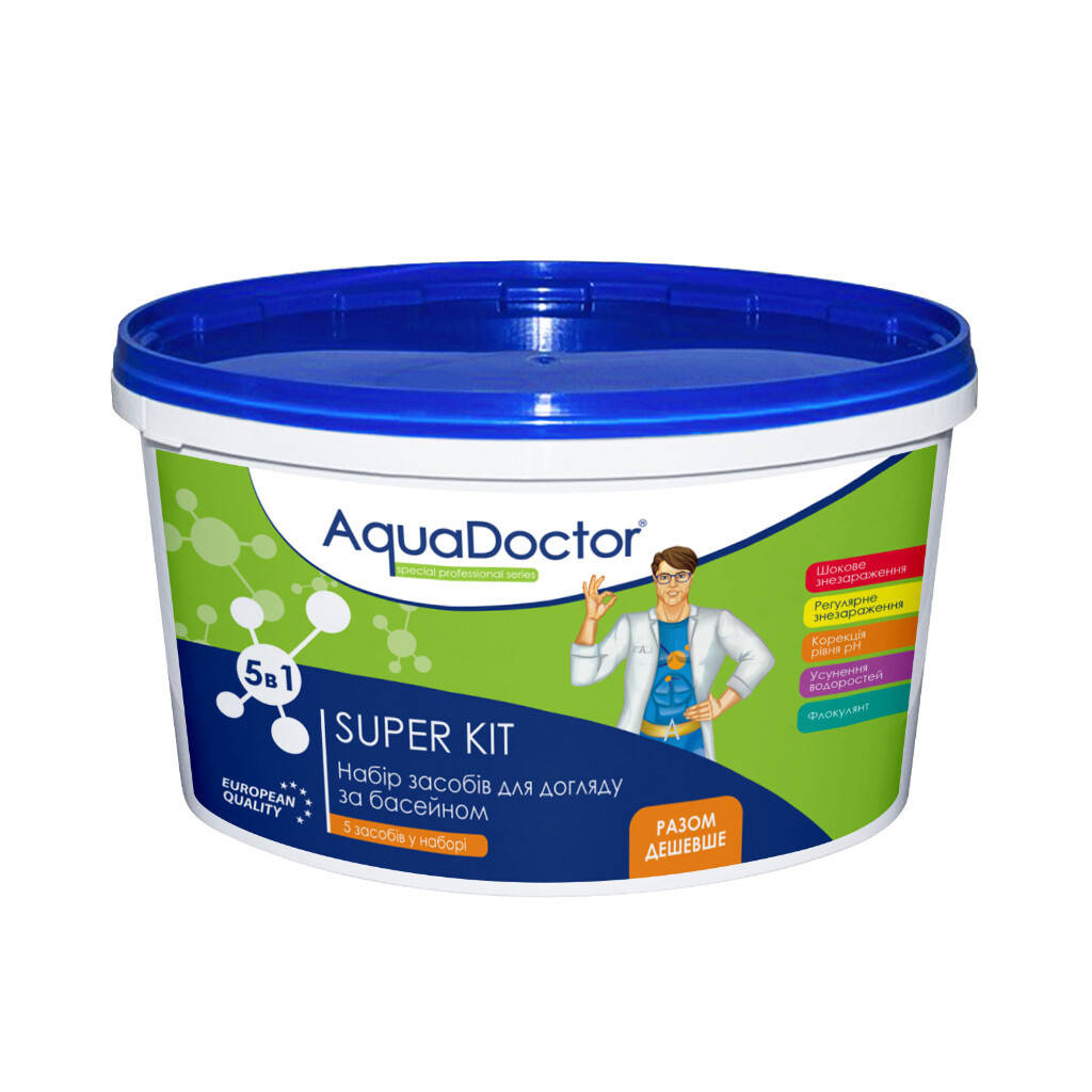 Набор химии для бассейна AquaDoctor Super Kit 5 в 1
Набор химии для бассейна AquaDoctor Super Kit 5 в 1