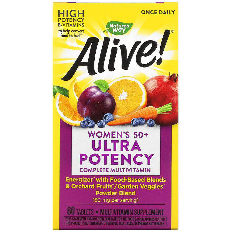 Мультивитамины для женщин 50+ Nature's Way, Alive! "Women's 50+" Once Daily, высокоусвояемые (60 таблеток)
Мультивитамины для женщин 50+ Nature's Way, Alive! "Women's 50+" Once Daily, высокоусвояемые (60 таблеток)