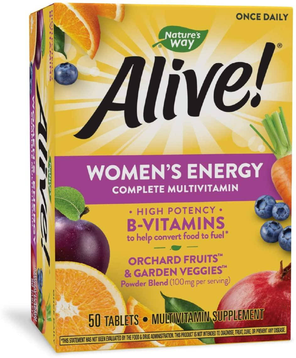 Nature's Way, Alive! Women's Energy мультивитамины + минералы+ экстракты для женщин, 50 таблеток
Nature's Way, Alive! Women's Energy мультивитамины + минералы+ экстракты для женщин, 50 таблеток