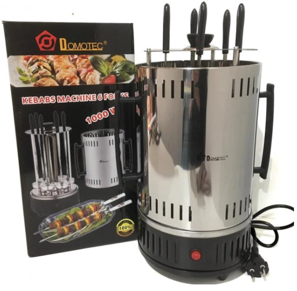 Вертикальная электрошашлычница 1000 Вт 6 Шампуров Domotec Ms-7781 черная
Вертикальная электрошашлычница 1000 Вт 6 Шампуров Domotec Ms-7781 черная