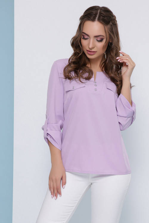 Легкая летняя блуза, рукава 3/4 сиреневая 48 50, Сиреневый
Легкая летняя блуза, рукава 3/4 сиреневая 48 50, Сиреневый