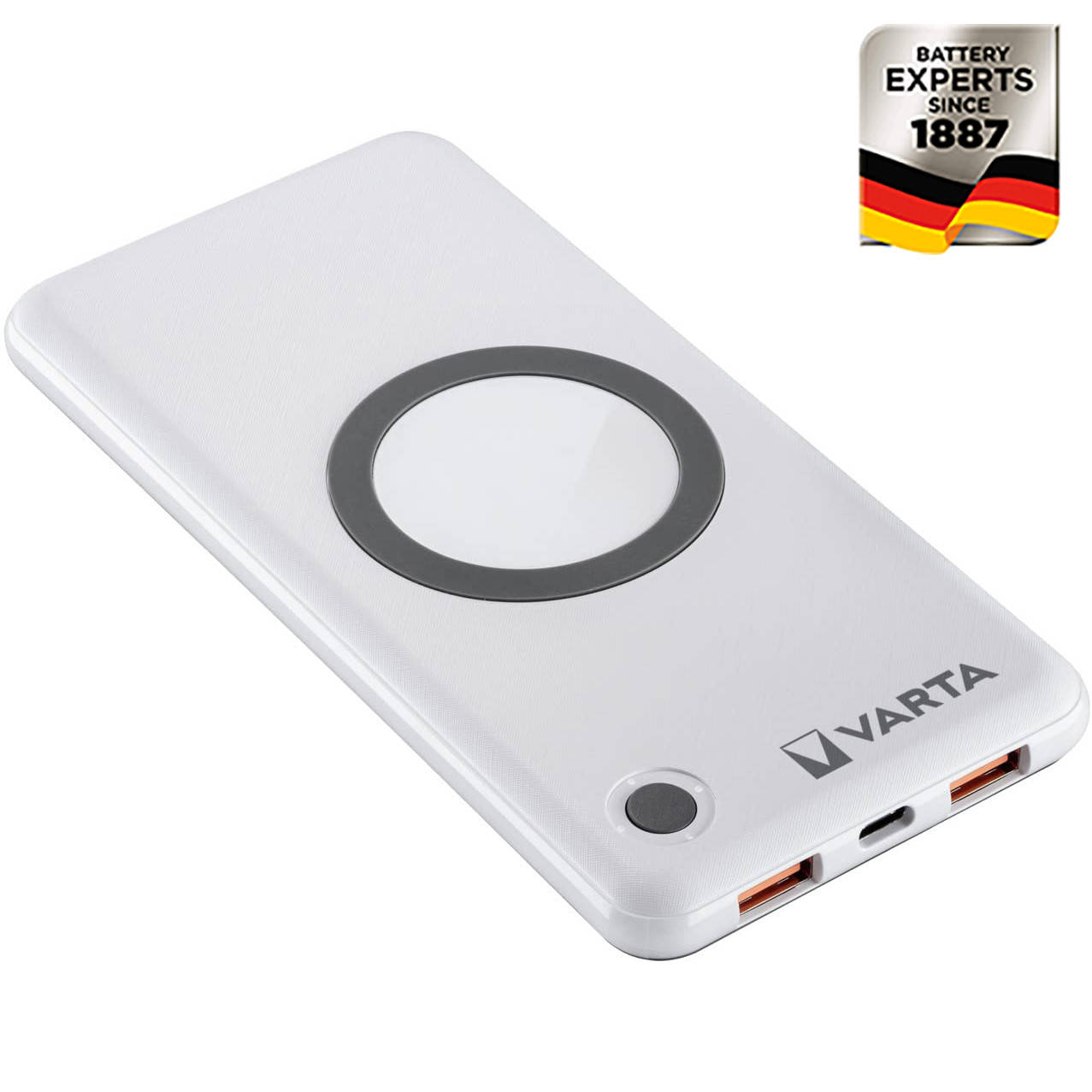 Varta Wireless Power Bank 10000 mAh оснащенный усовершенствованной технологией безопасности + кабель USB Type
Varta Wireless Power Bank 10000 mAh оснащенный усовершенствованной технологией безопасности + кабель USB Type