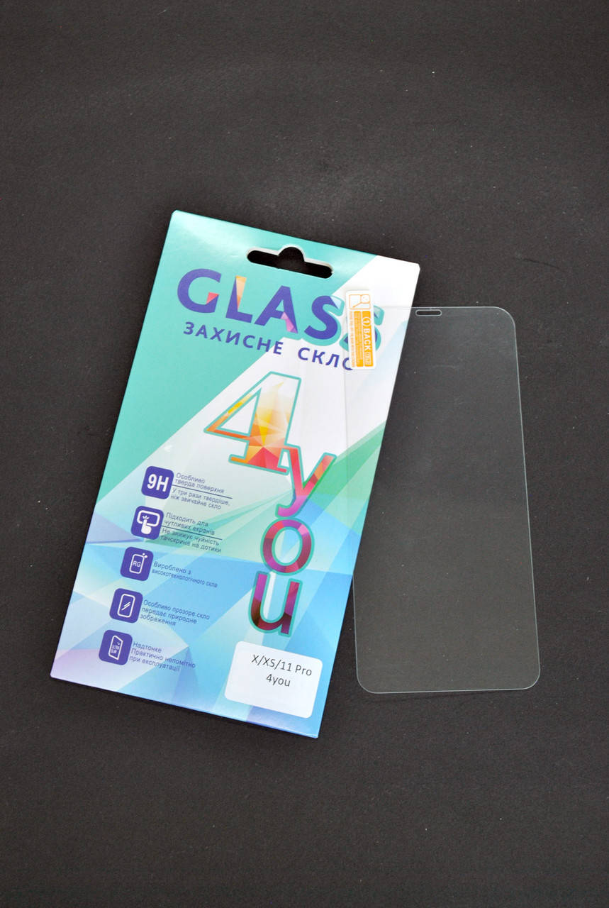 Защитное стекло iPhone X/XS/11 Pro 2.5D (0.3mm) 4you 
Защитное стекло iPhone X/XS/11 Pro 2.5D (0.3mm) 4you