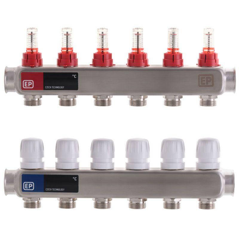 Коллектор для теплого пола с расxодомерами EUROPRODUCT на 6 выхода (Чехия)
Коллектор для теплого пола с расxодомерами EUROPRODUCT на 6 выхода (Чехия)