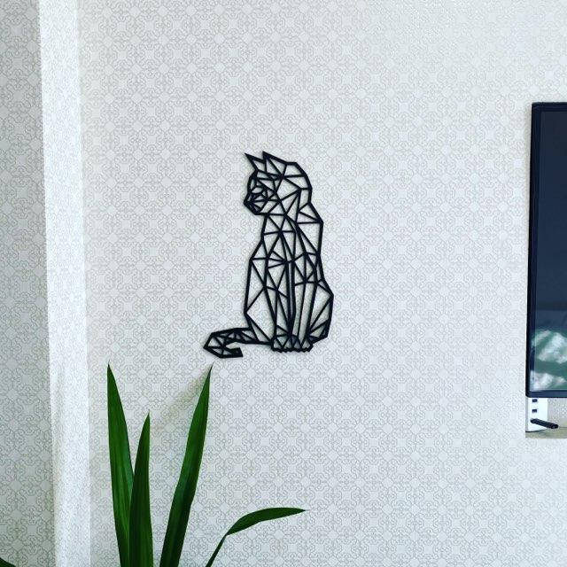 Панно из дерева Кот. Картина Кот 60