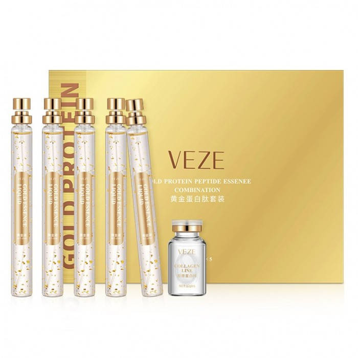 Набор сывороток для лица + пептидная нить VEZE GOLD PROTEIN PEPTIDE ESSENEE COMBINATION с золотом 15мл. х 5шт
Набор сывороток для лица + пептидная нить VEZE GOLD PROTEIN PEPTIDE ESSENEE COMBINATION с золотом 15мл. х 5шт