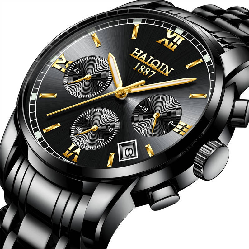 Часы мужские наручные из нержавеющей стали водонепроницаемые HAIQIN Черный
Часы мужские наручные из нержавеющей стали водонепроницаемые HAIQIN Черный