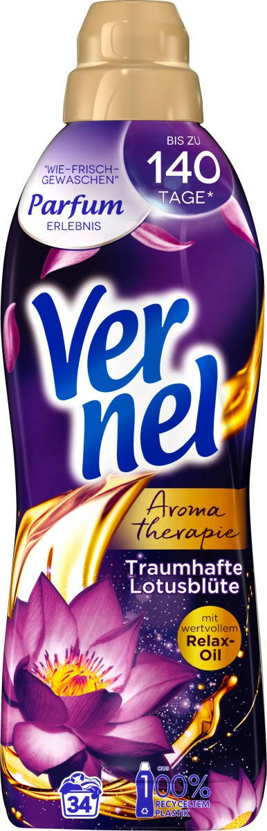 Ополаскиватель для белья Ароматерапия Мечтательный цвет лотоса Vernel 34WL, 850 мл (Германия)
Ополаскиватель для белья Ароматерапия Мечтательный цвет лотоса Vernel 34WL, 850 мл (Германия)