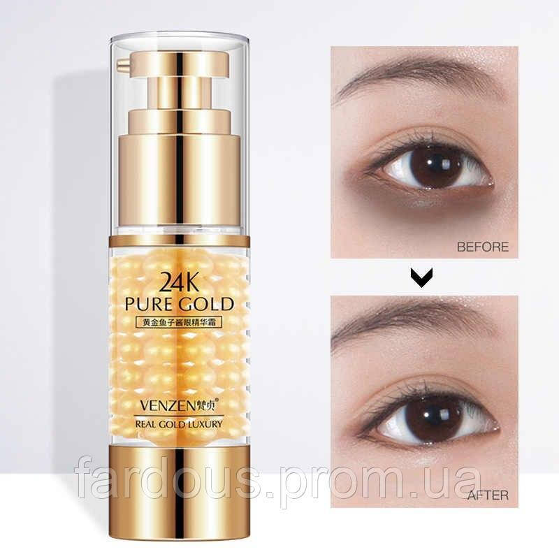 Омолаживающий крем для кожи вокруг глаз Venzen 24К Gold Caviar Eye Cream с золотом и экстрактом черной икры
Омолаживающий крем для кожи вокруг глаз Venzen 24К Gold Caviar Eye Cream с золотом и экстрактом черной икры